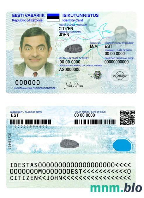 Karta identyfikacyjna Estonii 2018-obecnie wersja 2